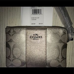 NEW Coach Zip Around - Platinum